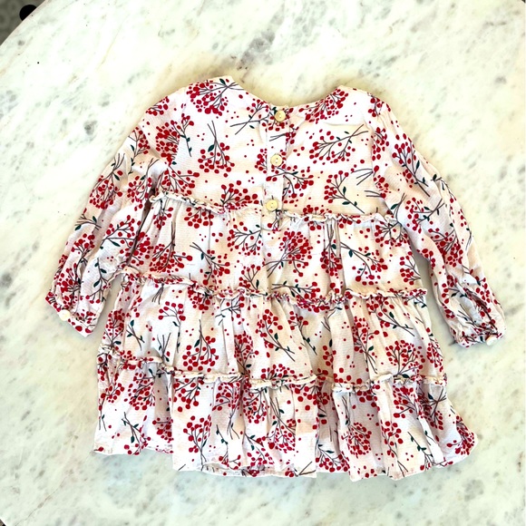 Ruby & Bloom red and white floral dress, 12m - Picture 2 of 3